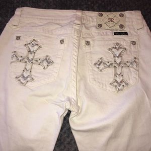 White Miss Me Bootcut Jeans Size 30